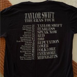 Taylor Swift The Eras Tour Black Tee